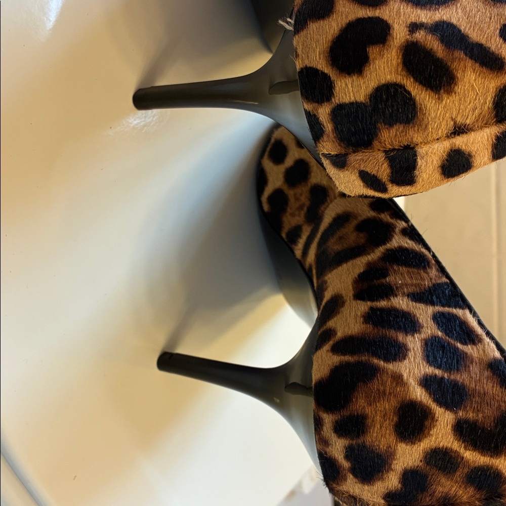 Nine West Leopard Print Heels - Picture 3 of 5